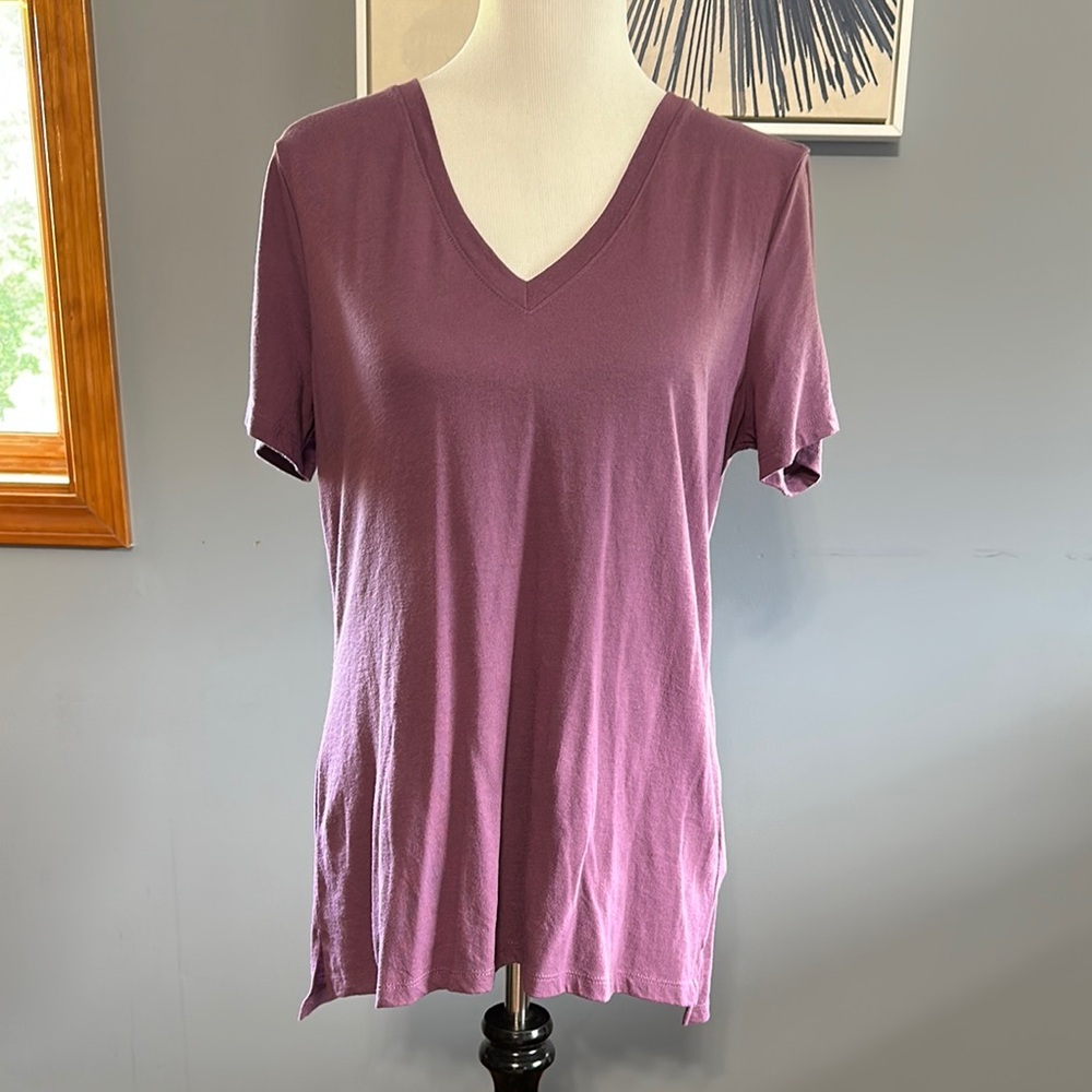 V-Neck Purple Women's Top